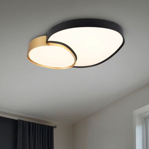 Golden ceiling light metal, Merwin, 51W, warm to cold white adjustable LED