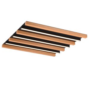 Brown flush ceiling light modern, Marna, 22W, 3000K LED