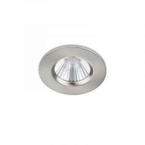 Nickel bathroom recessed downlight modern, Iman, 5W, 3000K LED, IP65