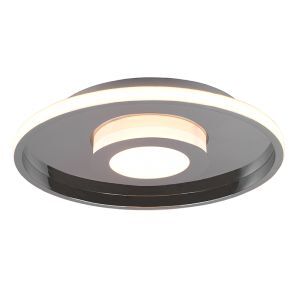 Chrome bathroom ceiling light modern, Kayla, 35W, 3000K LED, IP44