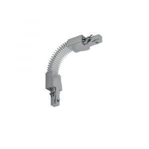 Flexible connector for 2-phase track lighting, gray