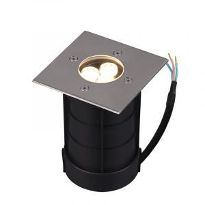Nickel ground light modern, Jabari, 3W, 3000K LED, IP65