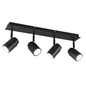 Black bathroom ceiling spotlight modern, Nelis, IP44