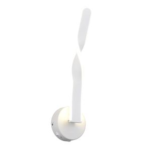 White wall light design, Quirinus, 11W, 4000K LED, with switch