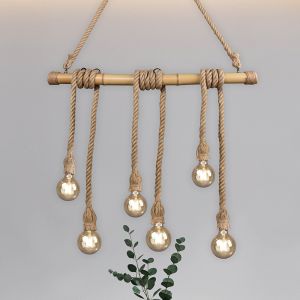Wood dining table hanging lamp brown, Joaquin