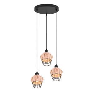 Rattan pendant light brown, Mirne