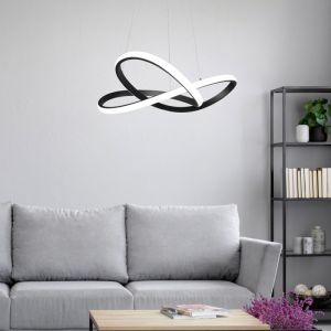 Black pendant light modern, Aby, 27W, 3000K LED