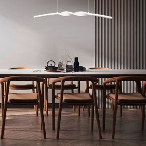 White pendant light design, Quirinus, 18W, 4000K LED