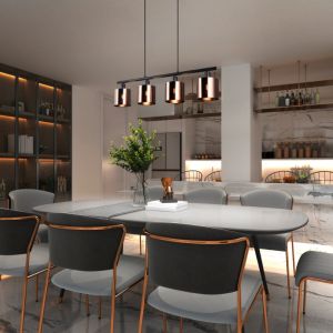 Bronze pendant light design, Loeka