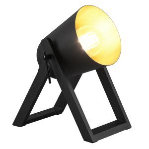 Black table lamp modern, Sacha, with switch