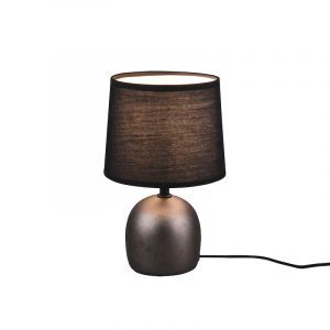 Ceramic table lamp nickel, Myrna, with switch