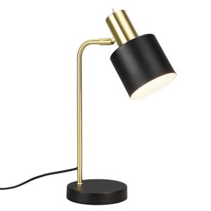 Black table lamp metal, Zoja, with switch