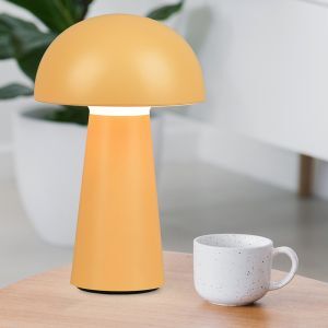Yellow outdoor table lamp modern, Rachelle, 2W, 3000K LED, IP44, 3-step dimmable