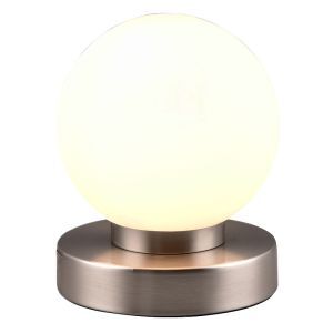 Nickel table lamp metal, Serdal, with switch