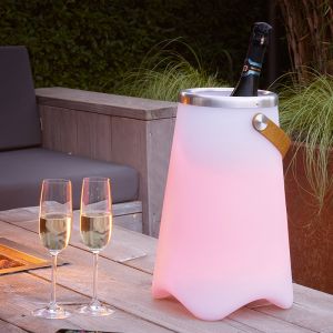 White out door table lamp modern, Sedex, 2W, RGBW LED, IP44, with remote control
