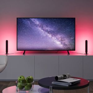 2 black table lamps modern, Umit, 3W, RGB LED, with remote control