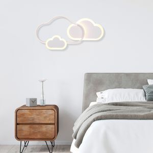 White kid's ceiling light modern, Cemil, 29W, RGBW LED, with remote control