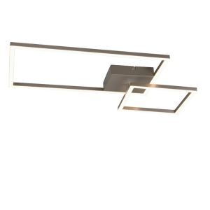 Nickel flush ceiling light modern, Binc, 25W, 4000K LED, 3-step dimmable