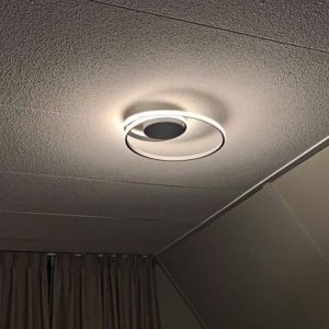 White flush ceiling light modern, Sassandra, 22W, 3000K LED, 3-step dimmable