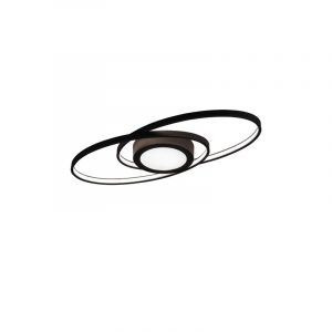 Anthracite flush ceiling light modern, Sarama, 27W, 3000K LED