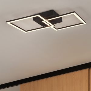 Black flush ceiling light modern, Margaux, 20W, 3000K LED