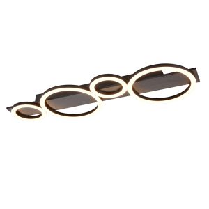 Black ceiling light design, Ishaan, 26,5W, 3000K LED