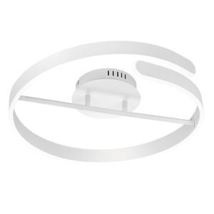 White flush ceiling light design, Resy, 37W, 4000K LED, 3-step dimmable