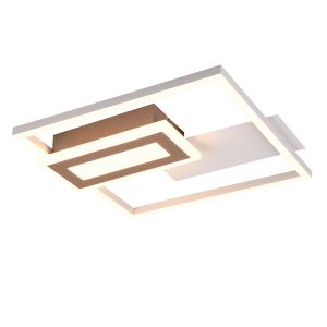 Grey flush ceiling light design, Shun, 22W, 3000K LED