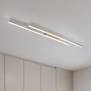 Nickel flush ceiling light modern, Sangeeta, 22W, 3000K LED