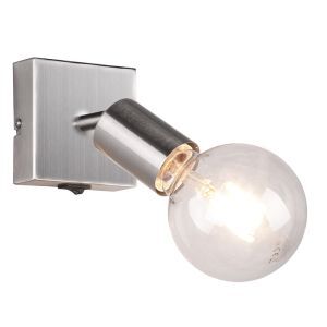 Nickel wall spotlight modern, Odin, with switch