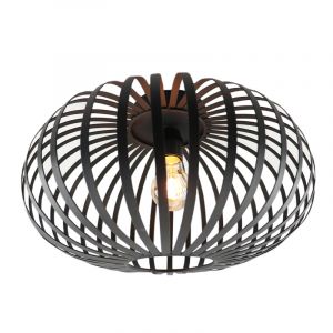 Industrial flush ceiling light black, Lieve