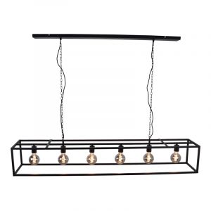 Industrial dining table hanging lamp black, Redox