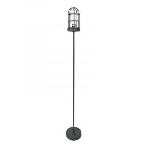 Industrial floor lamp black, Nova, with switch
