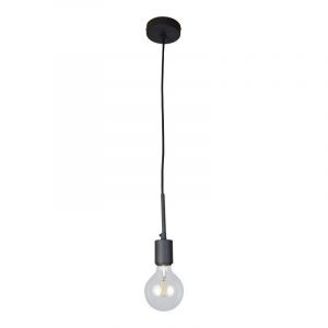 Industrial pendant light without shade black, Bolb