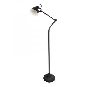 Industrial floor lamp black, Redon, with switch