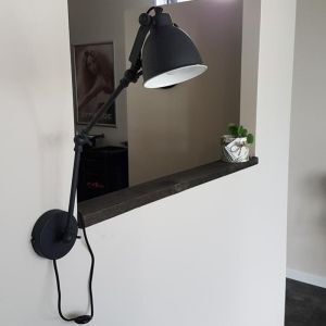 Industrial wall light black, Ferdy