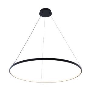 Design pendant light black, Kubra, 36W, warm to cold white adjustable LED