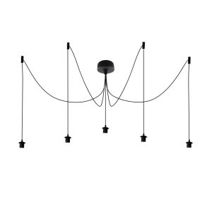Aluminium pendant light without shade black, Rika
