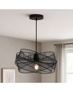 Industrial pendant light black, Diny
