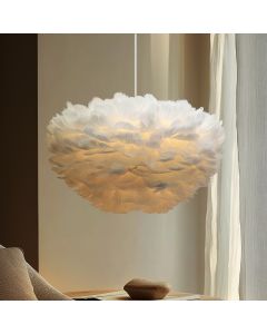 Fabric pendant light white, Suzie
