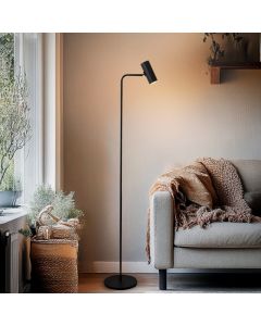 Modern floor lamp black, Carlos, with switch