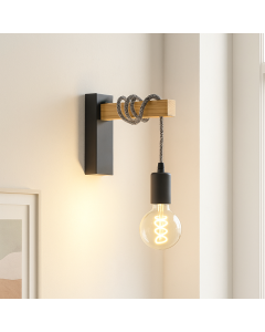 Wood wall light black, Rena