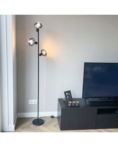 Design floor lamp black, Skip, with switch