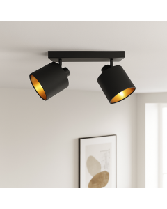 Modern ceiling spotlight black, Koge