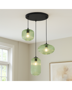 Retro pendant light green, Charlois