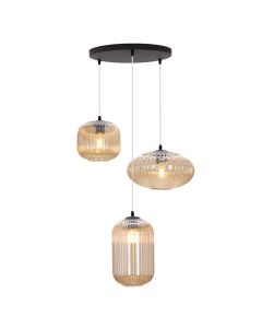 Retro pendant light amber, Charlois
