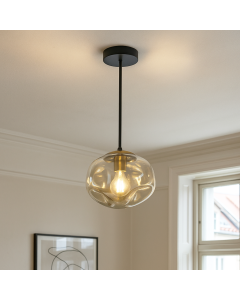 Design pendant light amber, Evita