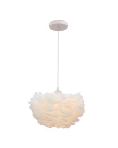 Fabric pendant light white, Suzie