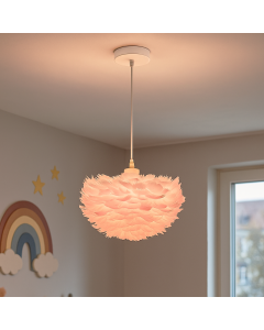 Fabric pendant light pink, Suzie