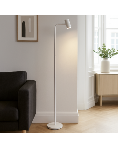 Modern floor lamp white, Carlos, with switch